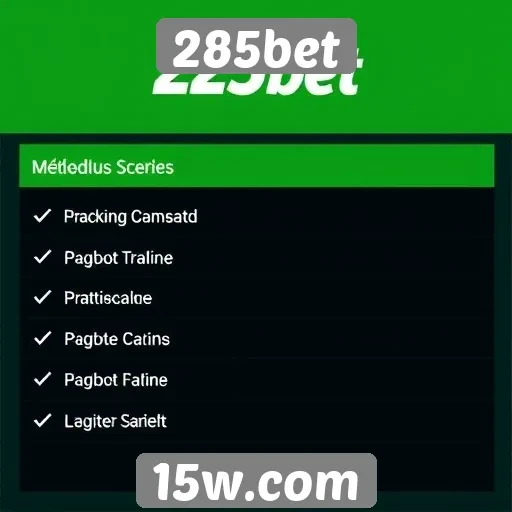 Métodos de pagamento aceitos pelo 285bet